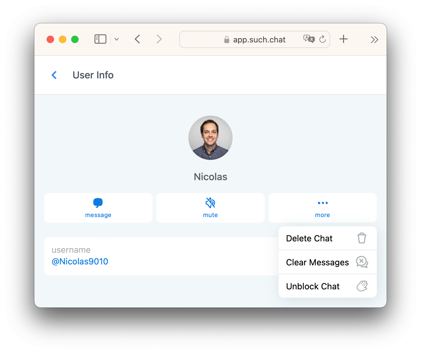 How To Mute, Block, Clear, and Delete Chats — screenshot 10