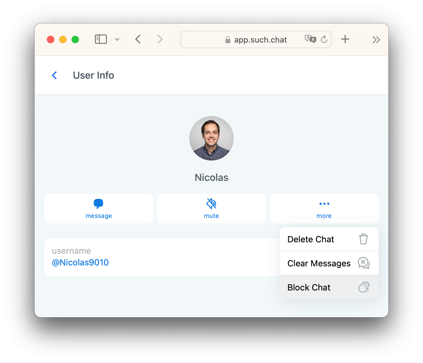 How To Mute, Block, Clear, and Delete Chats — screenshot 6