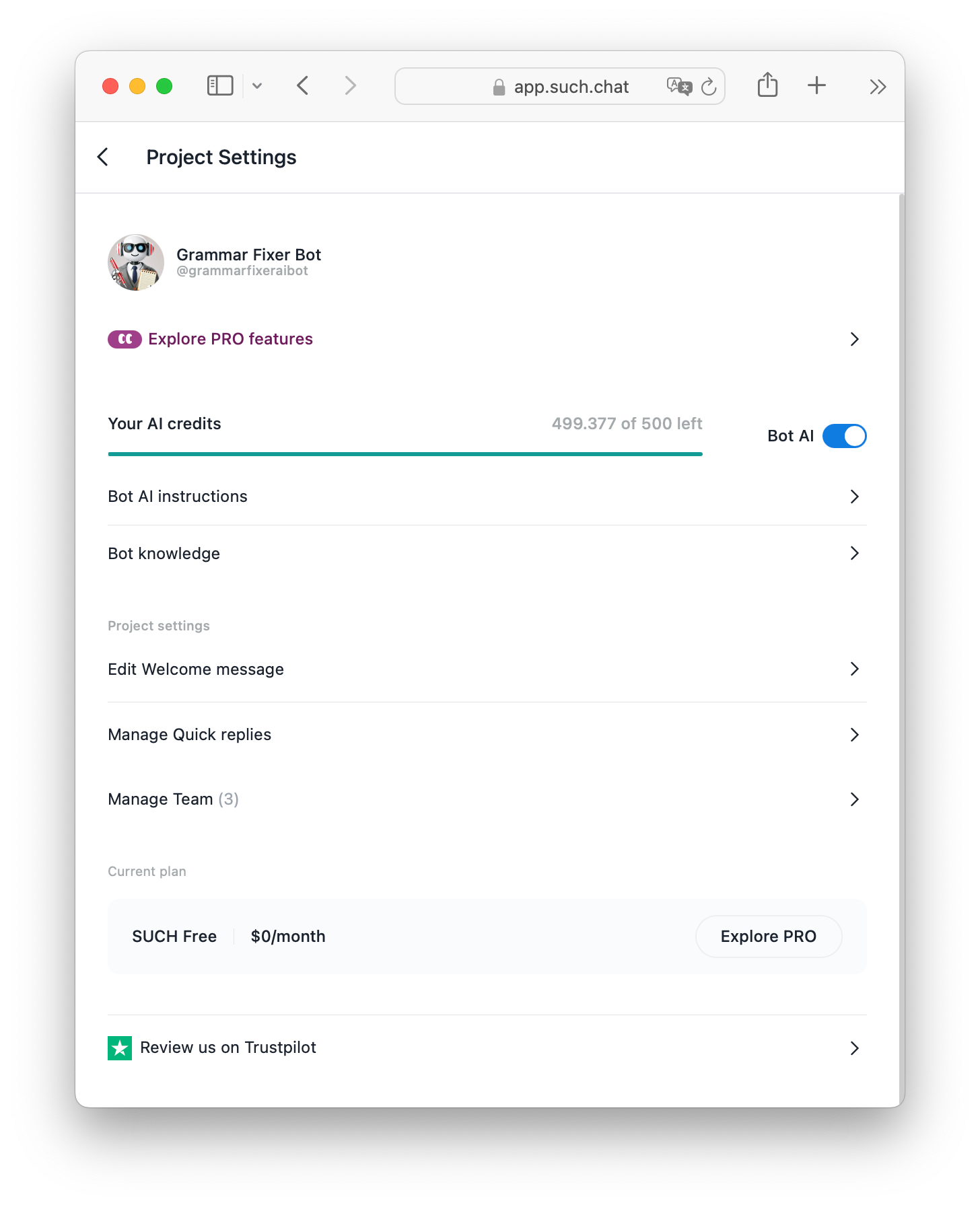 Removing SUCH Branding — screenshot 1