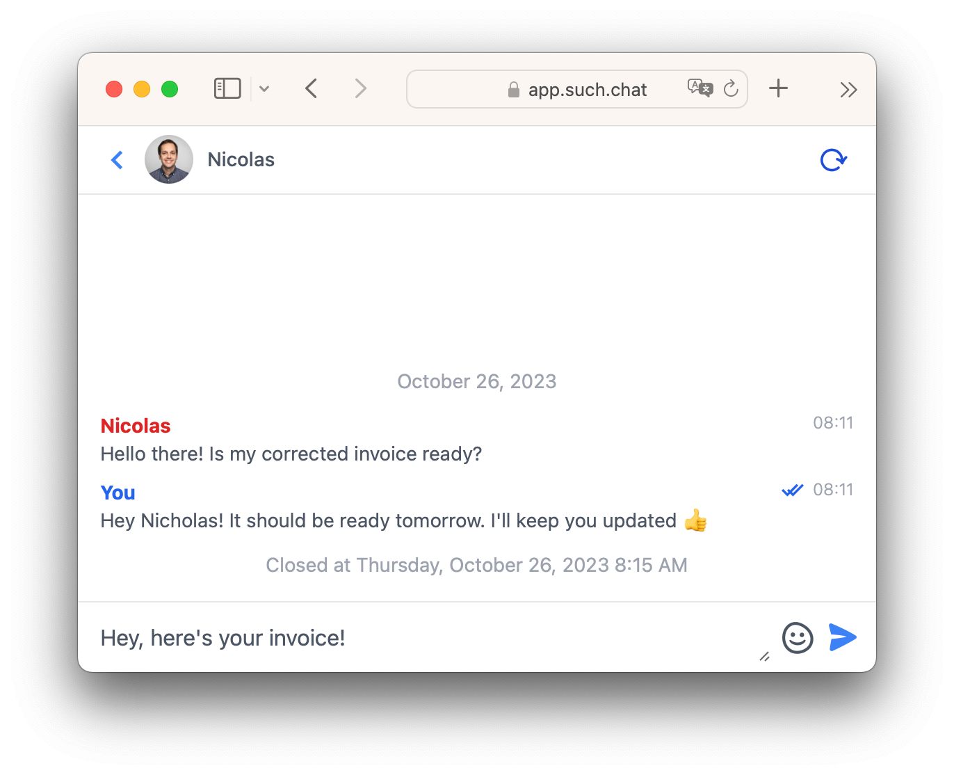 How To Close, Snooze and Reopen Chats β screenshot 3