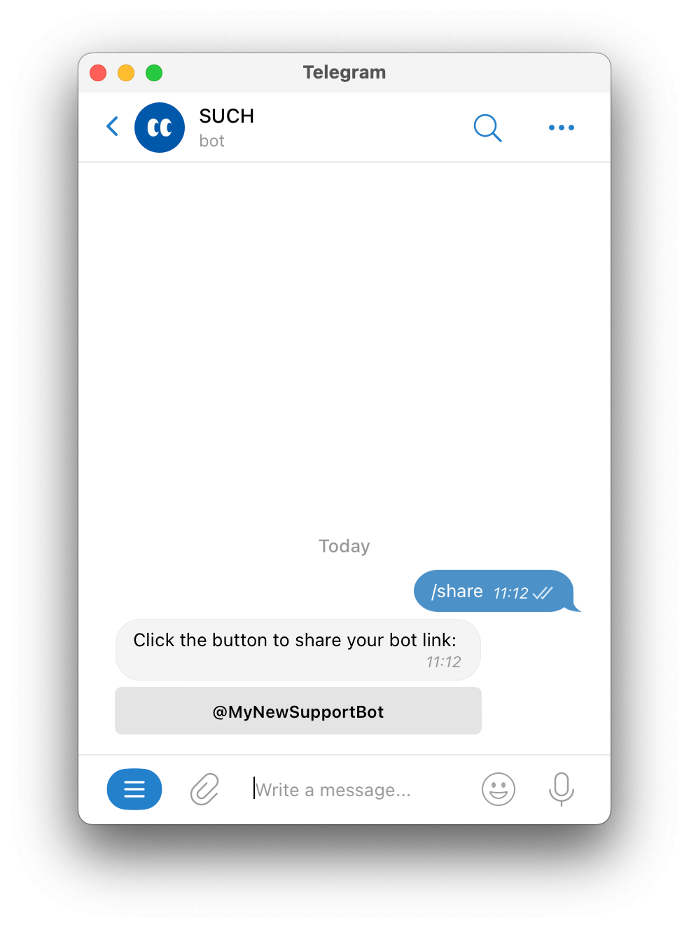 Share Your Bot — screenshot 1